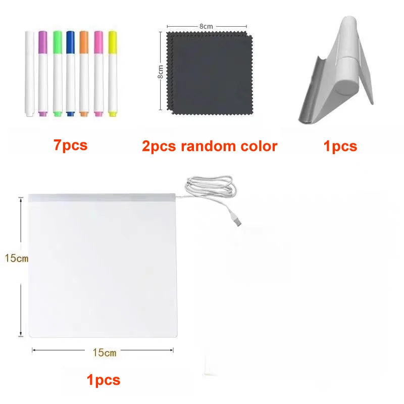 Magic Glow Kids Drawing Board: Reusable LCD Tablet, Erasable Light-Up Doodle Pad for Ages 3-6+ | Fun Educational Toy Menu Board